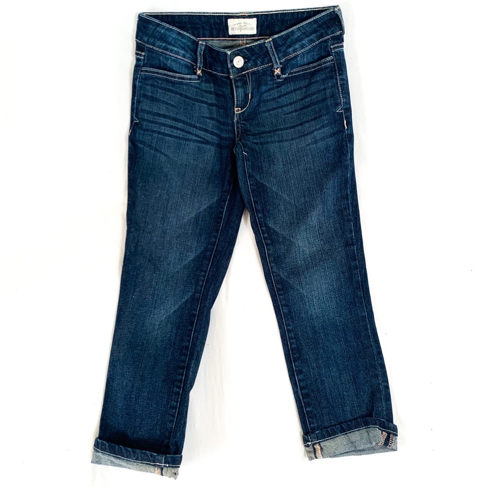 Aeropostale cropped medium wash jeans